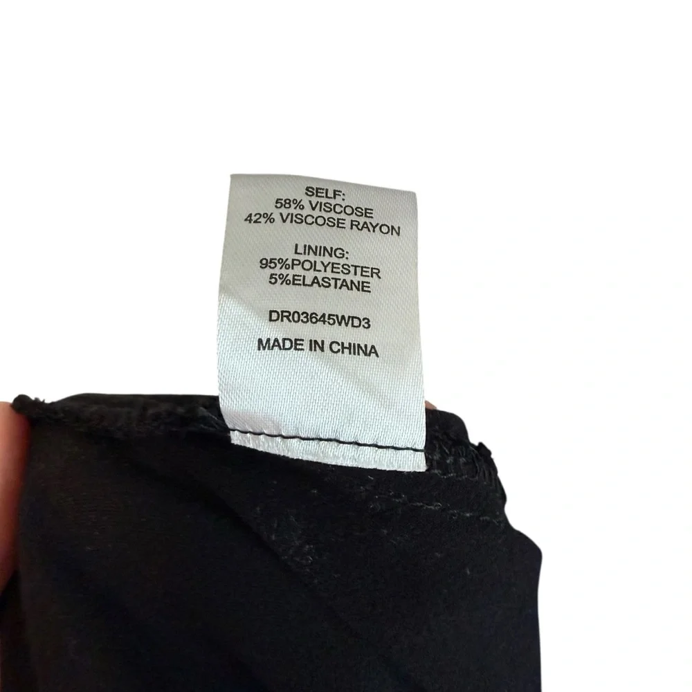 Satin Drape Back Maxi Dress with Split Black Small - Picture 14 of 15